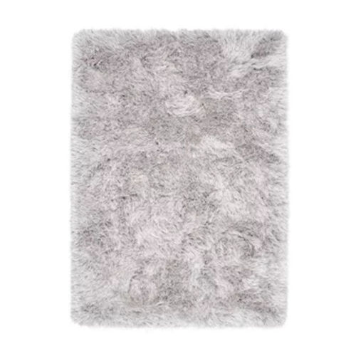 Silver Shaggy Rug, Anti-Shed...