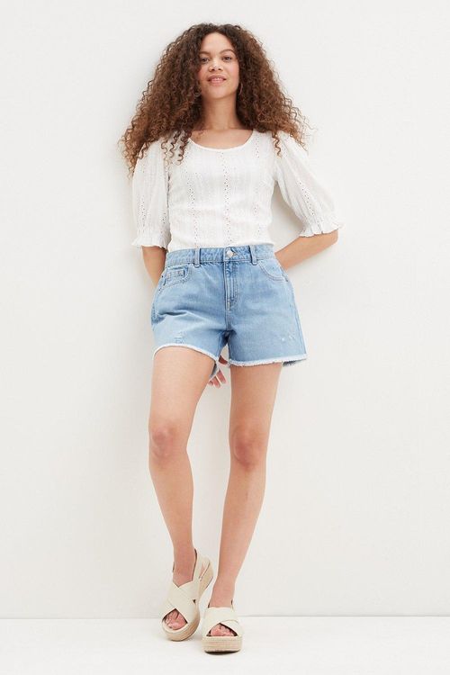 Womens Petite Denim Shorts