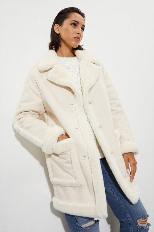 Womens (!) Tall Dolly Coat with Faux Fur Collar