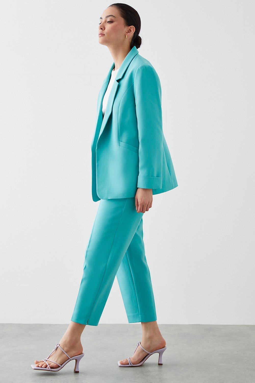 Suits | Black Cobalt Floral Ankle Grazer Trousers | Dorothy Perkins