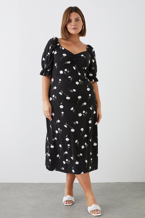 Womens Curve Black Floral...