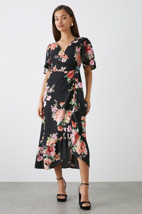 Womens Petite Floral Print...