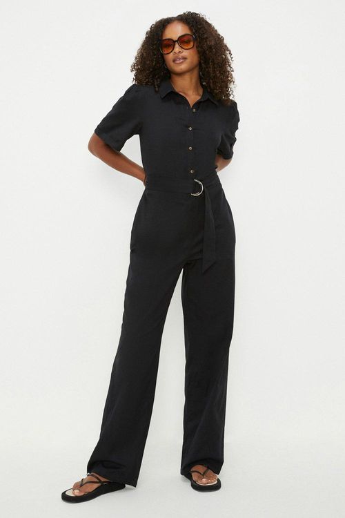 Womens Tall Belted Button...