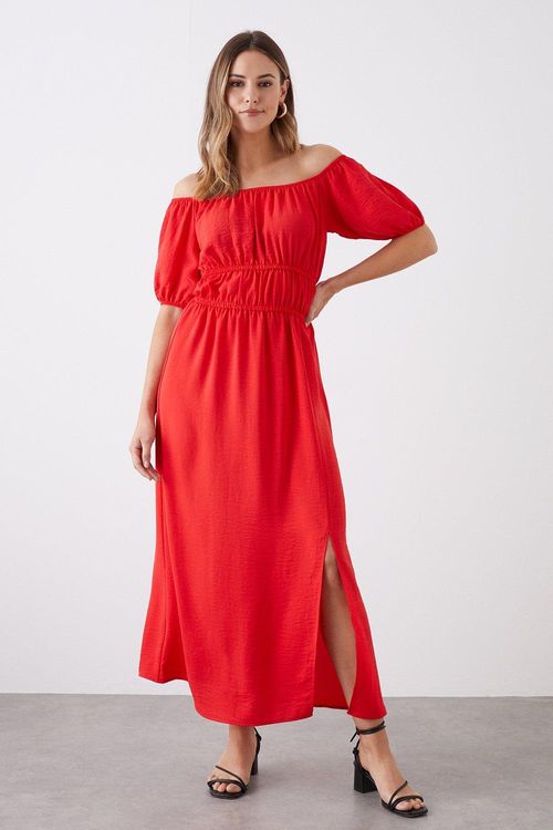 Womens Tall Red Bardot Midi...