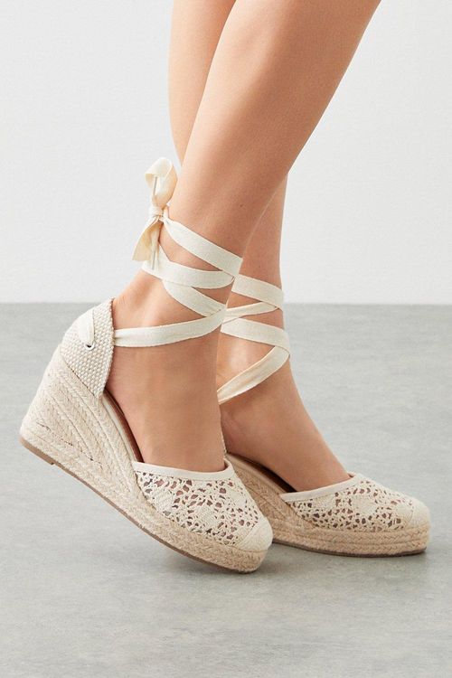 Womens Ruth Crochet Wedges