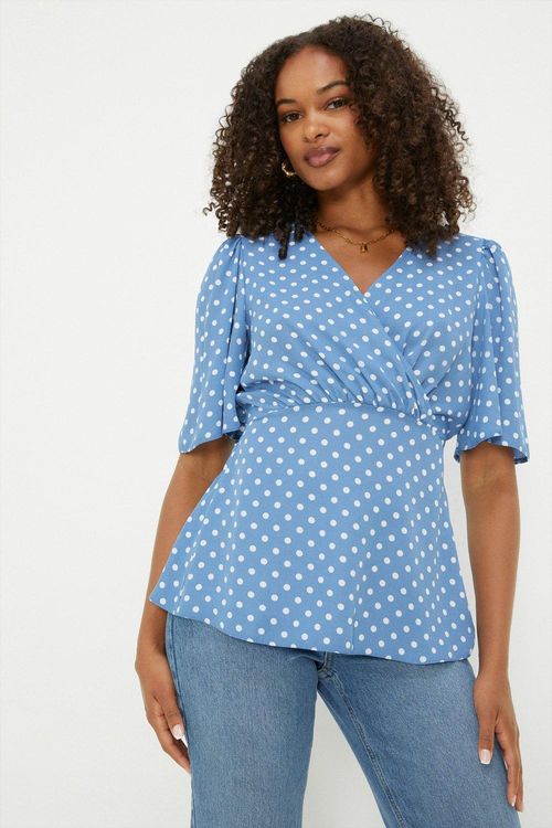 Womens Tall Blue Spot Wrap...