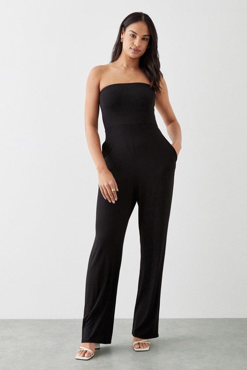 Womens Black Bandeau Jumpsuit...