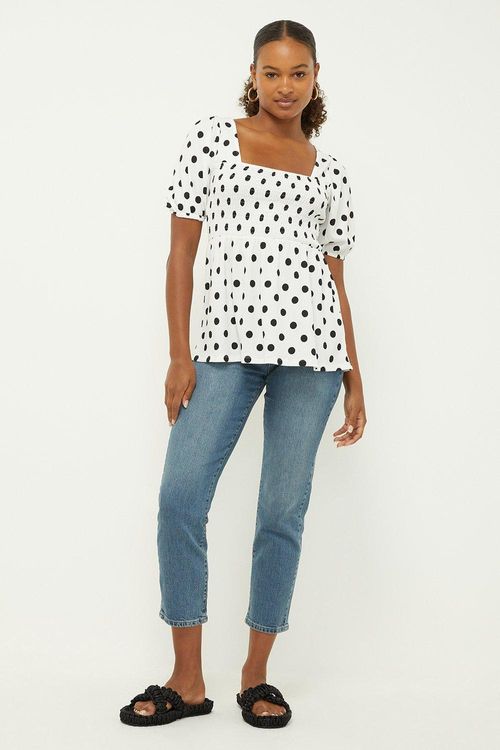 Womens Tall Shirred Mono Spot...