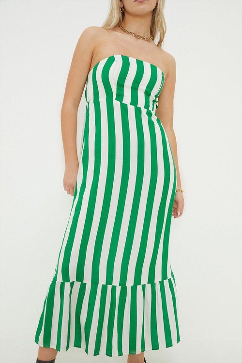 Womens Petite Green Stripe...