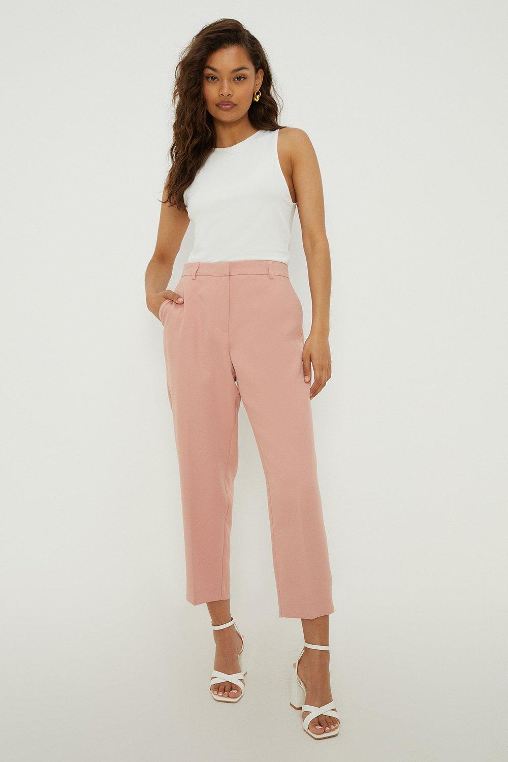 ZARA WOMAN NEW WOOL BLEND STRAIGHT LEG PANTS TROUSERS PALE PINK 2799/457 M  | eBay