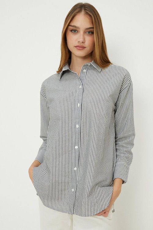 Womens Stripe Roll Sleeve...