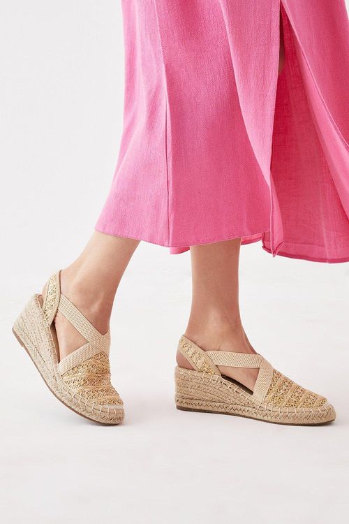 Womens Elastic Espadrille...