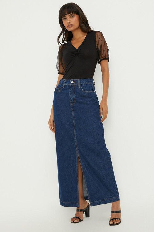 Womens Split Front Maxi Denim...