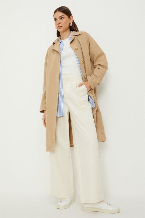 Womens Single Breasted Trench...