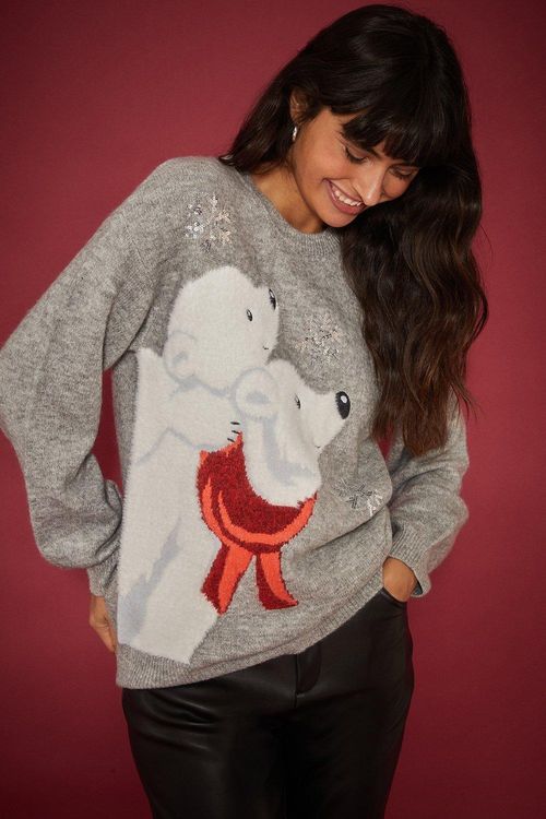 Womens Polar Bear Knitted...