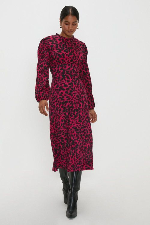 Womens Pink Leopard Frill...