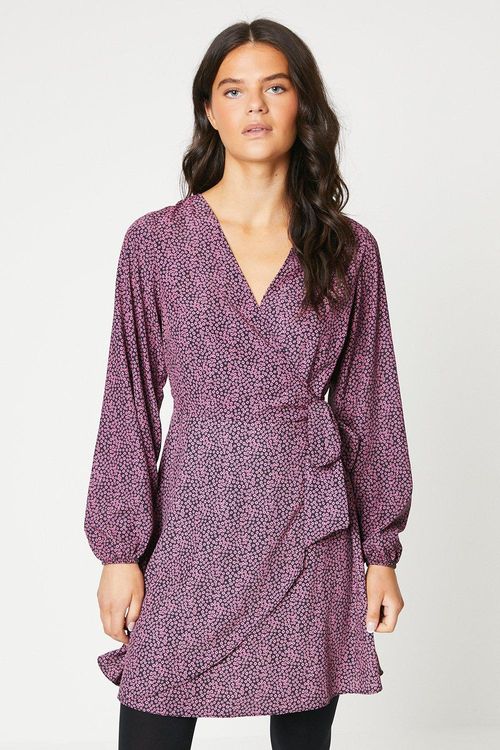 Womens Wrap Mini Dress