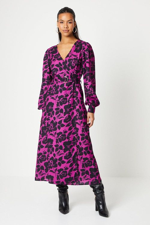 Womens Tall Pink Floral Wrap...