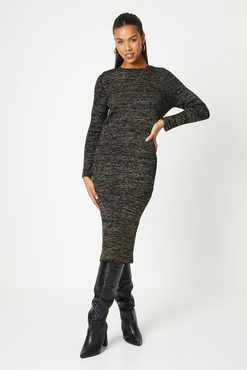 Womens Glitter Ribbed Midaxi...