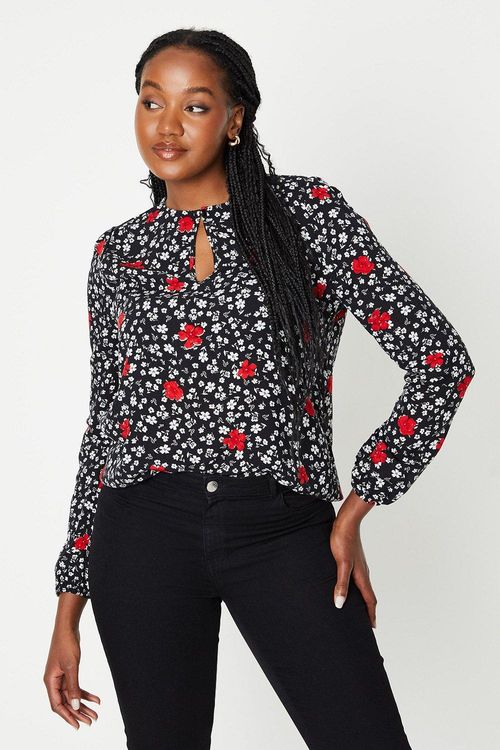 Womens Floral Puff Sleeve...