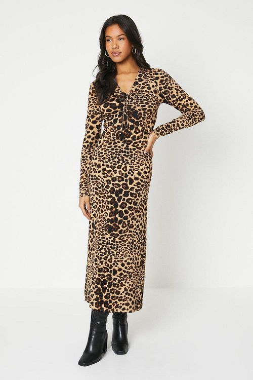 Womens Tall Leopard V Neck...