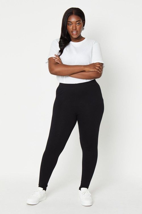 Womens Curve Black Leggings