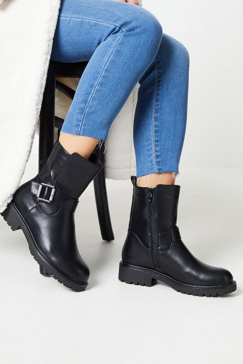 Womens Alia Biker Ankle Boots