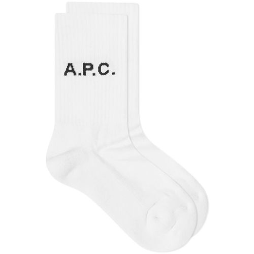 A.P.C Sports Socks Aab White