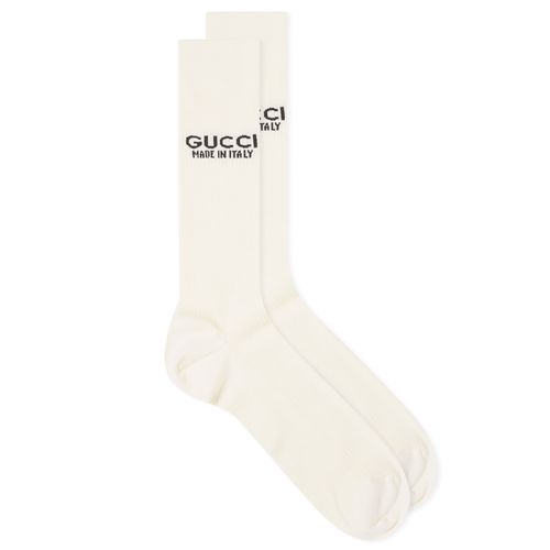 Gucci Men's Logo Socks Ivory