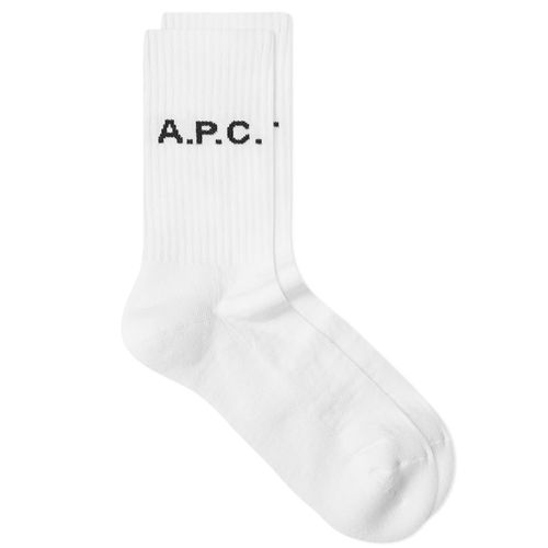 A.P.C. Men's Sky Logo Socks...