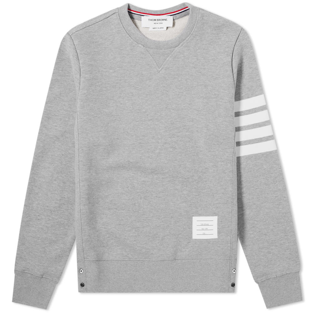 Thom browne engineered stripe crew sweat on sale
