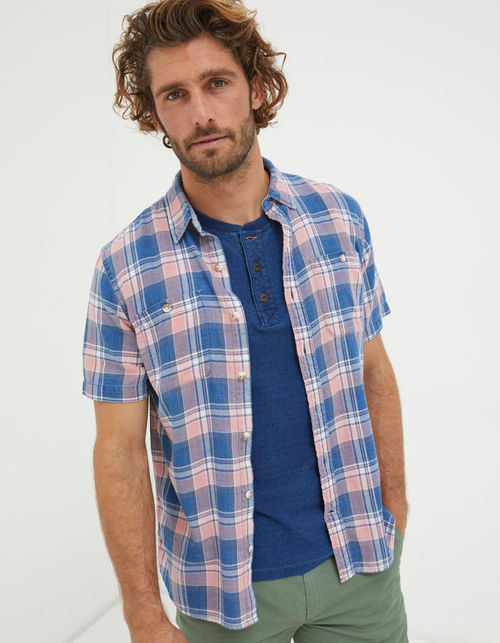 Mens Bodmin Indigo Check Shirt