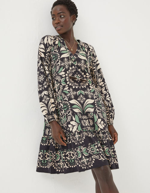 Amy Mosaic Leaf Tunic Dress