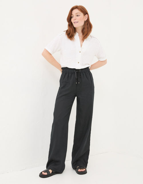 Iva Wide Leg Linen Trousers