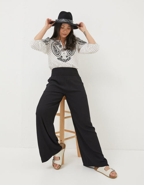 Wide Leg Palazzo Trousers