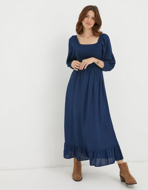 Adele Shirred Midi Dress