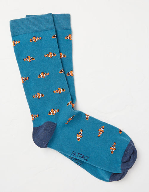 Mens 1 Pack Clownfish Socks