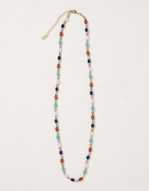 Stone And Bead Necklace