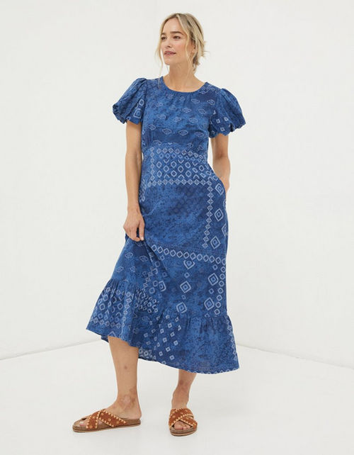 Angie Patchwork Midi Dress