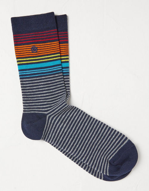 Mens 1 Pack Pop Stripe Socks