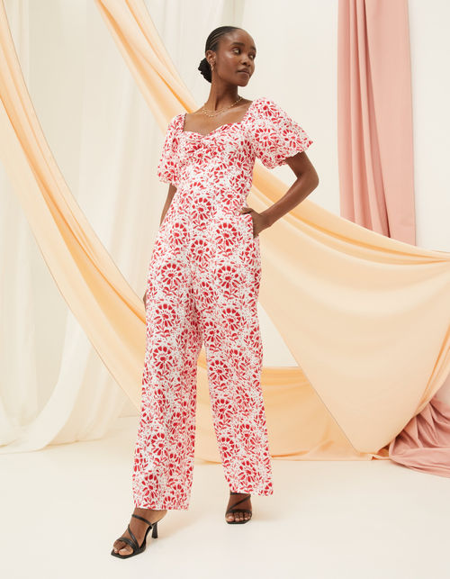 Rose Floral Tile Jumpsuit