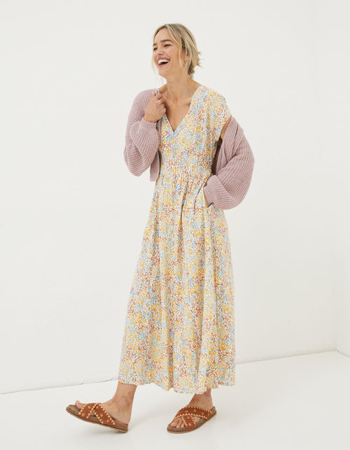 Rae Linen Blend Midi Dress