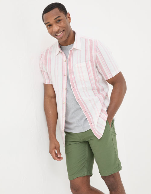 Mens Danby Stripe Linen Blend...