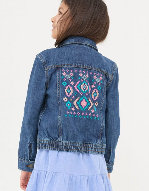 Kid's Patterned Denim Jacket