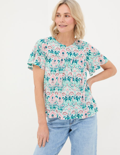 Jade Mirrored Paisley Top