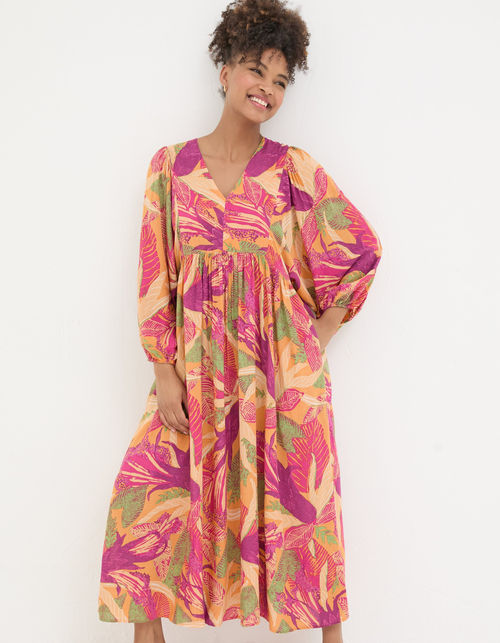 Jocelyn Tropical Floral Midi...