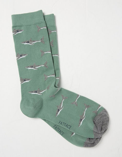 Mens 1 Pack Shark Socks