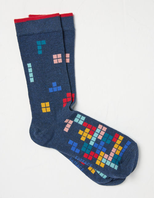 Mens 1 Pack Retro Game Socks