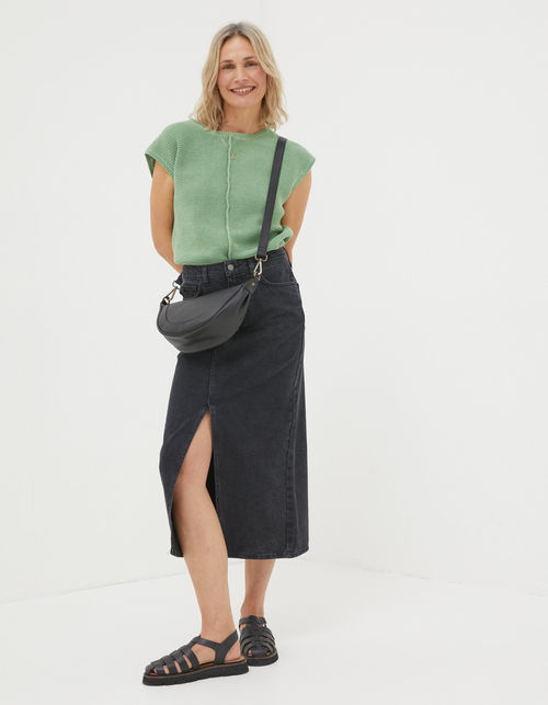 Ava Denim Midi Skirt