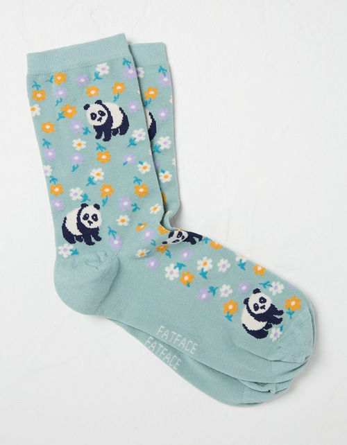 1 Pack Panda Floral Socks